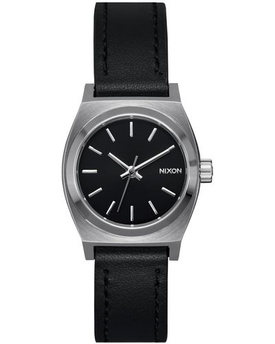 Nixon Analog Quarz Uhr mit Leder Armband A509-625-00 - Schwarz