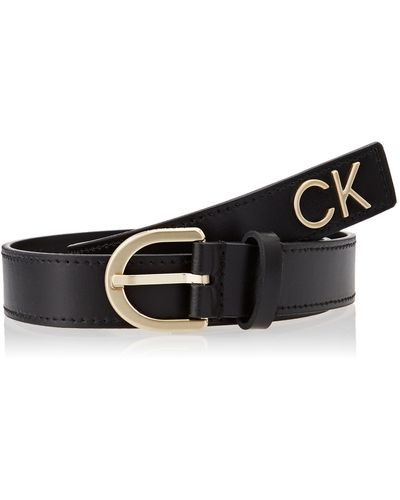 Calvin Klein Cintura Donna Cintura in Pelle - Nero