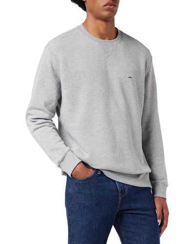 Lee Jeans Plain Crew Sweater - Grigio