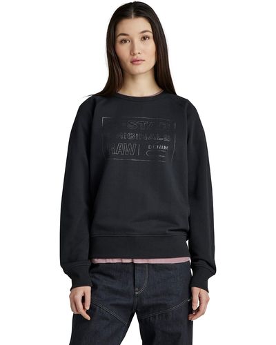 G-Star RAW Raglan Originals sw wmn Sweats - Negro