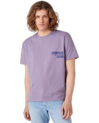 Wrangler Slogan Tee Shirt - Purple