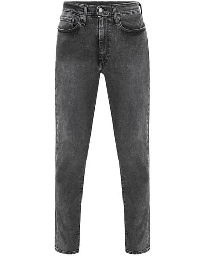 Levi's Slim Jeans Dark Black Worn In 36w R - Grey