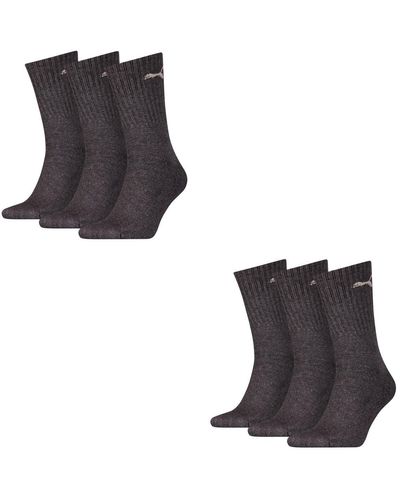 PUMA 6 pair Sport Socks Tennis Socks Gr. 35-49 - Noir