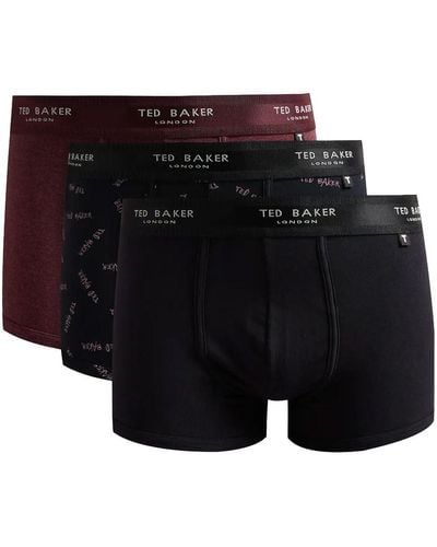 Ted Baker Kabel 3-pack Of Assorted S Cotton Trunks 273411 Assorted - Black