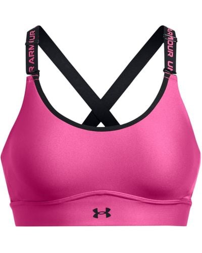 Under Armour S Infinity Mid Impact Sports Bra, - Pink