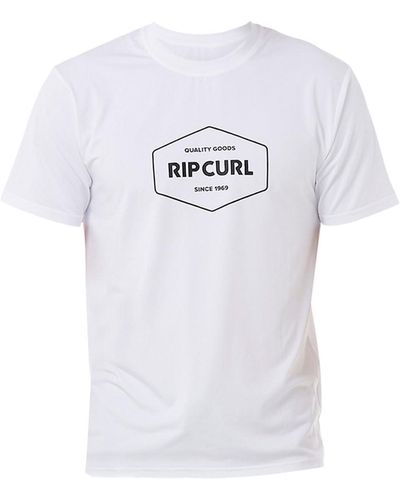 Rip Curl Stapler UPF S/S Mens Size - S - Bianco
