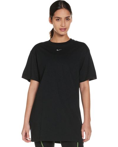 Nike Abito Sportswear Essential. Tessuto in jersey di cotone per morbidezza e comfort. - Nero