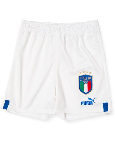 PUMA Regular Shorts Italien 22/23 Shorts für Jugendliche 164 White Ignite Blue - Weiß