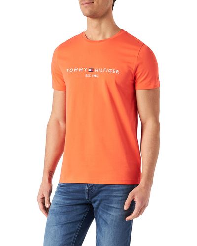 Tommy Hilfiger T-shirt Tommy Logo Tee Hawaiian Coral S - Orange