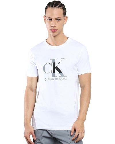 Calvin Klein Jeans DISRUPTED MONOLOGO Tee t-Shirt - Weiß