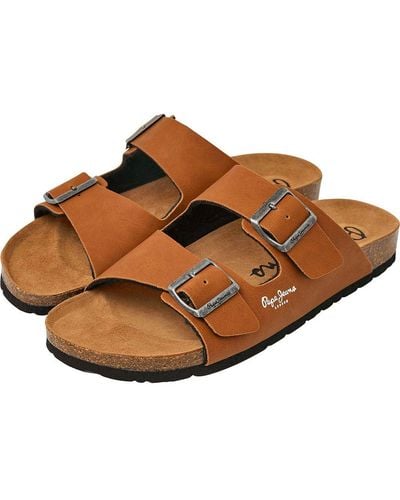 Pepe Jeans Double Kansas Anatomical Sandals Light Brown