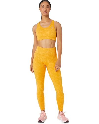 Asics Jacquard Tight Laufbekleidung Lauftight Gelb - M - Orange