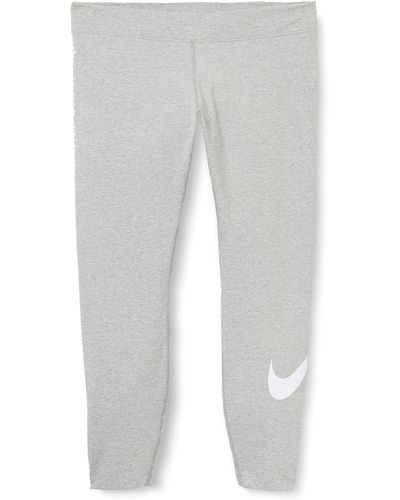 Nike Sportswear Essential legging Met Hoge Taille En Graphic - Grijs