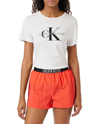 Calvin Klein Shorts Kurz - Weiß