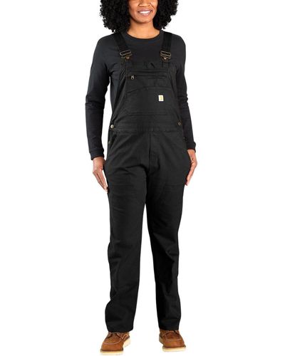 Carhartt Rugged Flex® Loose Fit Canvas Bib Overall - Black