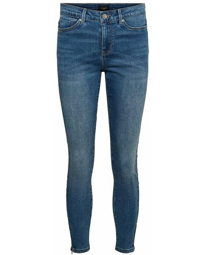 Vero Moda Vmtilde normal waist ankle skinny fit jeans - Blau