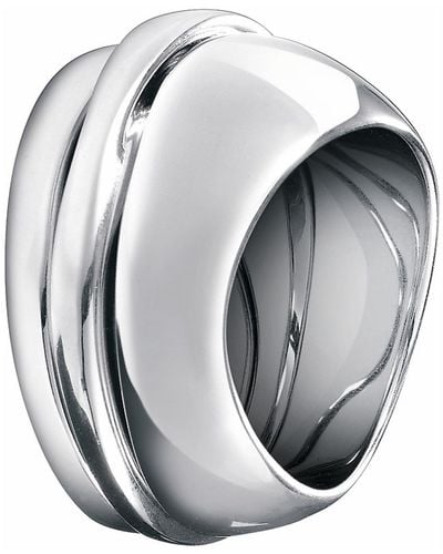 Calvin Klein CK -Ring Edelstahl silber Gr.49 - Mettallic