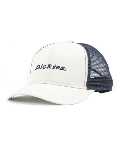 Dickies Two-Tone Trucker Cap Natural Beige Snapback Hat - Weiß