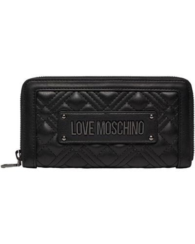 Love Moschino Portefeuille avec porte-monnaie pour femme de marque - Noir