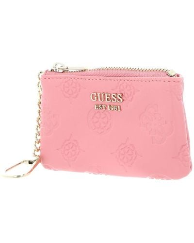 Guess Galeria SLG Small Zip Pouch Pink - Rosa