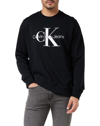 Calvin Klein Sweatshirt Core Monologo ohne Kapuze - Schwarz