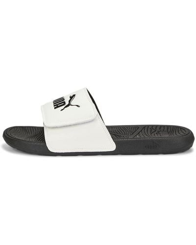 PUMA Mens Cool Cat 2.0 V Slide Athletic Sandals Casual - Black, White - Size 11 M