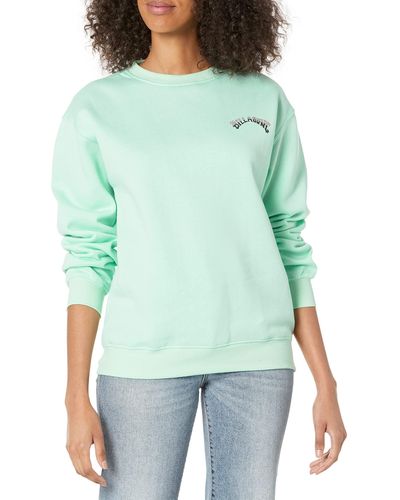Billabong Graphic Pullover Sweatshirt Fleece Hoodie - Green