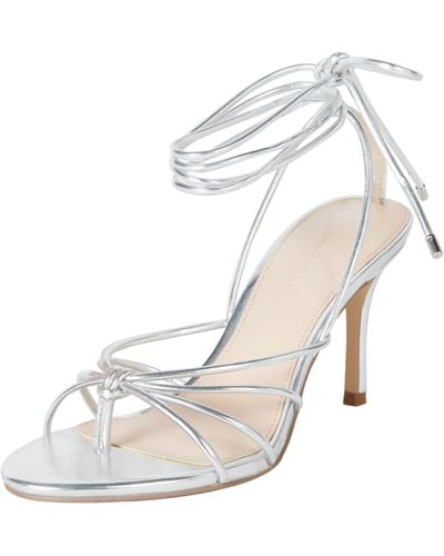 The Drop Archie Lace-up Strappy Heeled Sandal Open Toe Heels - Natural