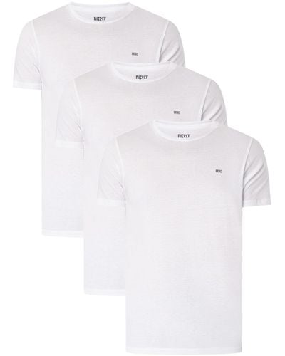 DIESEL Set da tre di T-shirt con scollo a V - Bianco