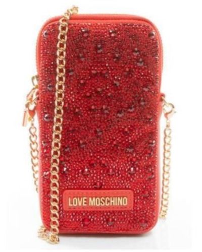 Love Moschino Portefeuille avec porte-monnaie pour femme marque - Rouge