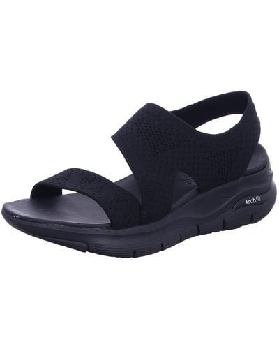 Skechers Cali, Arch Fit Giorno più LUMINO Donna, Maglia Nera, 37 EU - Nero