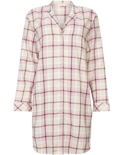 Esprit Soft Flannel Wv Nw Sus Ns S_ls Nachthemd - Wit