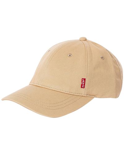 Levi's Classic Twill Red Tab Baseball Cap Klassieke Honkbalpet Van Keperbinding Met Rood Label Voor - Naturel