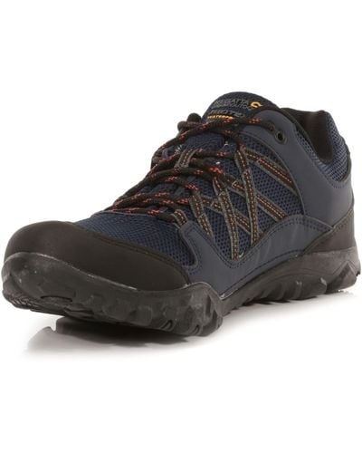Regatta Edgepoint Iii' Waterproof Walking Shoes Low Rise Hiking Boots - Blue