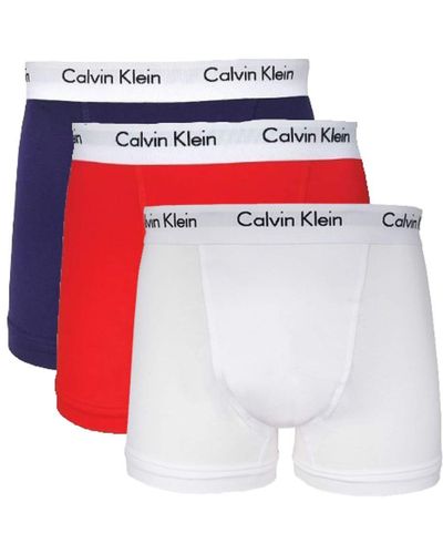 Calvin Klein 3p Trunk Caleçon Boxeur - Blanc