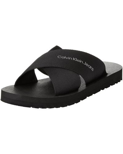Calvin Klein Sandalen Cross Slip-On Sommer - Schwarz