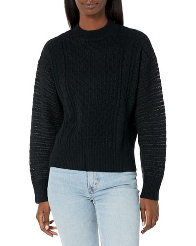 Guess Long Sleeve Roll Neck Edwige Sweater - Black