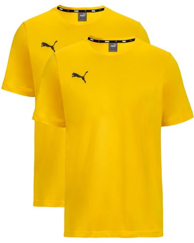 PUMA Shirt 2er Pack Doppelpack - Yellow - Gr. - Gelb