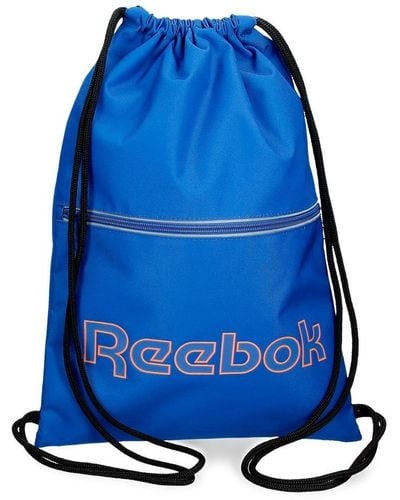 Reebok Adisson Backpack Sack With Zip Blue 35x44cm Polyester 15.4l