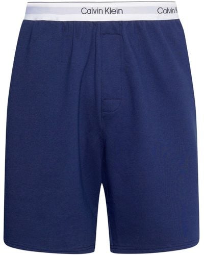 Calvin Klein Pantalon de Pyjama Court - Bleu