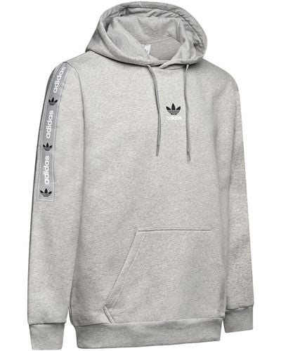 adidas Originals Kapuzenpullover Hoody s Taped Hooded Sweatshirt Trefoil Logo Hoodie Grey HR8225 New - Grau