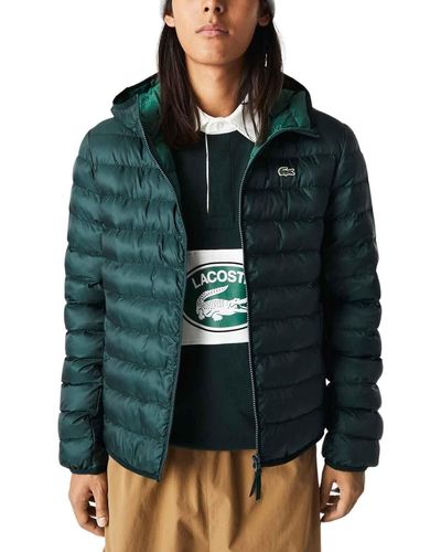 Lacoste Doudoune avec Capuche Sinople S-M - Vert