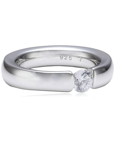 Esprit Ring 925 Sterling Silber Zirkonia RHEA Gr.53 - Schwarz