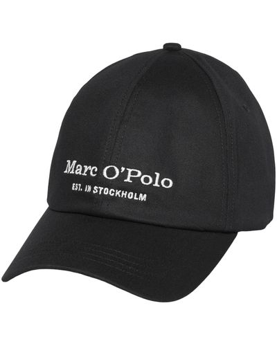 Marc O' Polo Casquette en coton tissé - Noir