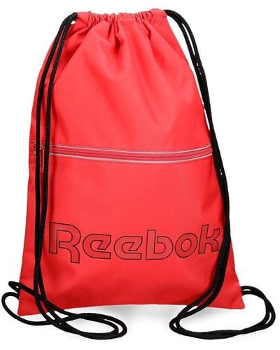 Reebok Adisson Backpack Sack With Zip Red 35x44cm Polyester 15.4l