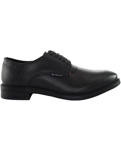 Ben Sherman Pat Lace-up Black Smooth Leather S Shoes Ben3020 001 - Grey