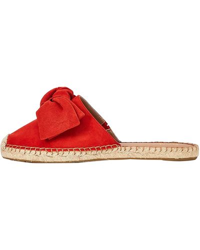 FIND Bow Mule Leather Espadrille - Rot