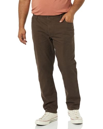 Amazon Essentials Pantalon Chino en Tissu Stretch Confortable à 5 Poches Coupe Skinny - Marron