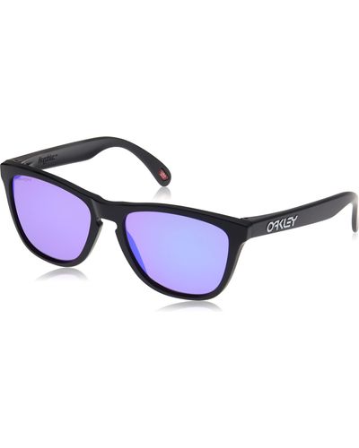 Oakley Mod. 9013 Sun Frogskins 24-420 55 Rectangular Sunglasses 55, Matte Carbon/black Iridium