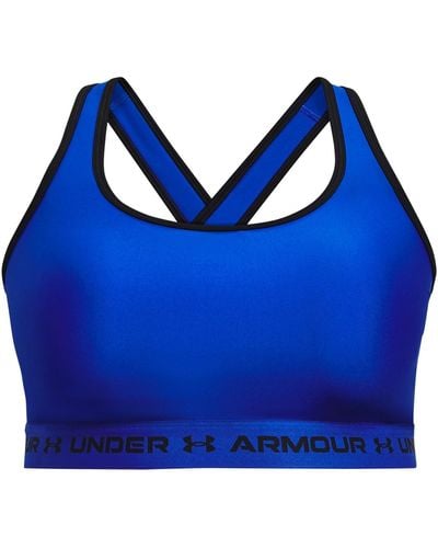 Under Armour S Mid Support Crossback Sports Bra Team Royal 5xl - Blue